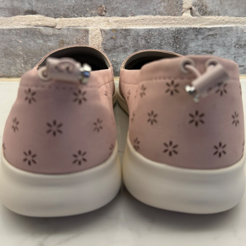 Cole Haan StudioGrand Pink Laser Cut Perforated Slip On Sneakers W10395B 9.5B - Picture 6 of 8